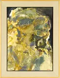 Suzanne Goldberg, Portrait, mixed media on board