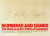 Billy Apple, Numbered and Signed, screenprint 15/25