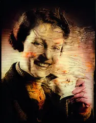 Hany Armanious, Woman with Mushrooms, duraclear print on Perspex, edition 3 of 5