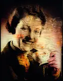 Hany Armanious, Woman with Mushrooms, duraclear print on Perspex, edition 3 of 5