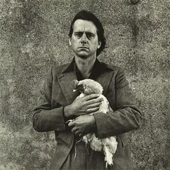 Self Portrait with Rooster by Peter Peryer, gelatin silver print, offered Aug 2012