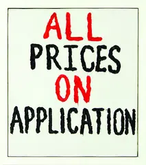 ALL PRICES ON APPLICATION by Peter Robinson, oilstick on canvas, sold Aug 2012