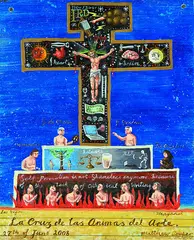 Matthew Couper, La Cruz de las Animas del Arte, oil on tin