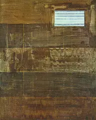 Simon McIntyre, Links VI, acrylic on paper