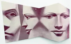 Terry Stringer, Untitled â€“ Three Part Portrait, screenprinted aluminium