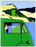 Robin White, Morris Commercial, Hokianga, silkscreen print, 7/50