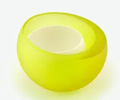 Internal Space Bowl by Trudi Kroef, cast glass and slip cast porcelain, offered Aug 2012