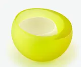 Trudi Kroef, Internal Space Bowl, cast glass and slip cast porcelain