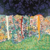 Pat Hanly, Cottage Mixture, oil on board