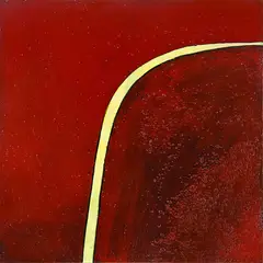 Colin McCahon, Waterfall, enamel and sand on board, 1964