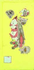 Yellow Draw by Rohan Wealleans, house paint on found drawer, sold Aug 2012