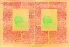 Feels Strange to Write by Roger Mortimer, oil and gesso on canvas, diptych, offered Aug 2012