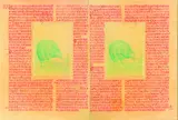 Roger Mortimer, Feels Strange to Write, oil and gesso on canvas, diptych