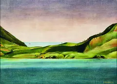 Untitled by Stanley Palmer, oil on canvas on board, offered Aug 2012
