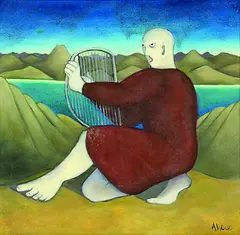 Agnes Wood, The Song in the Wilderness, oil and alkyd on board