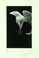 Giant Eagle by Bill Hammond, etching, 18/24, sold Aug 2012