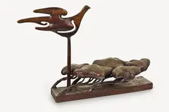 Flying High with Binney (Third Study) by Paul Dibble, cast bronze, a/p (2005), sold Apr 2012