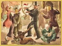 Study for War makers (1937) by Anna Lois White, watercolour, sold Apr 2012