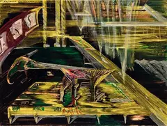Dyskick Dancehall by Bill Hammond, enamel on copper panel, sold Apr 2012