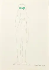 Francis Upritchard, Untitled (Venice 2009), applied watercolour on lithograph, edition of 100
