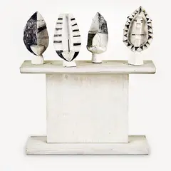 Russell Clark, Marquette for Hays Ltd Sculpture, Christchurch Alternative Group, plaster, brass and wood (1959)