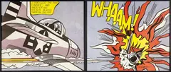Whaam! by Roy Lichtenstein, off-set lithograph in colours, 1963, printed by the Tate Gallery, London in 1986, sold Apr 2012