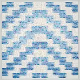 Peata Larkin, Tuhourangi Blues, acrylic pigment, medium and mesh on fluorescent light housing, 2010