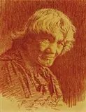 Harata Rewiri Tarapata by C. F. Goldie, conte crayon on paper, offered Apr 2012