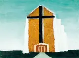 Michael Stevenson, St Josephs, Waitara, oil on paper