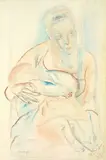 Mother and Baby by Frances Hodgkins, watercolour, offered Apr 2012