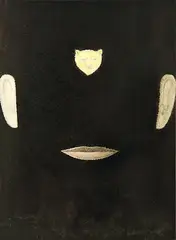 Michael Harrison, Lion Mask, acrylic and pencil on paper, 1996