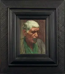 C. F. Goldie, Memories - Wiripine Ninia, An Arawa Chieftainess, oil on canvas in artists original frame