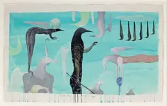 Bill Hammond, Limbo Bay, acrylic and watercolour on paper