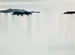 Islands by Helen Brown, oil on board, sold Apr 2012