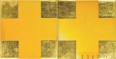 China (XIII) by Stephen Bambury, 23 carat gold and resin on two aluminium panels mounted to board, sold Mar 2012