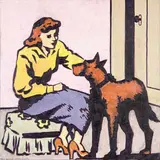 Woman and his Dog by Dick Frizzell, oil on linen, offered Mar 2012