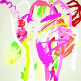 André Hemer, My luridly lush Lancome lips, bouncing through invigorating splashes of fresh canvas (just call me juicy-cherry-sweetheart baby!) Version 2.0, acrylic on canvas