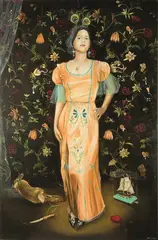 Séraphine Pick, The Huntress (with Wallflowers), oil on canvas