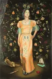 Séraphine Pick, The Huntress (with Wallflowers), oil on canvas