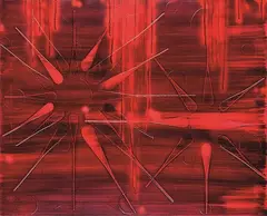 Fuse by Luise Fong, acrylic and carborundum on canvas, offered Mar 2012