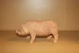 probably Han Dynasty (206BC - 220AD) by A Chinese pottery model of a pig, offered Feb 2012