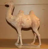 A Chinese pottery camel, probably Tang Dynasty (618-907)