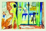 Murray Grimsdale, Bathroom I, watercolour
