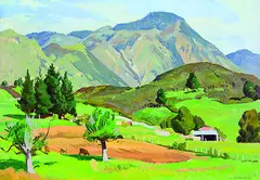 Cedric Savage, Untitled - The Farm, oil on board