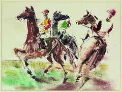 Apprehension by Garth Tapper, oil and pastel on paper, offered Feb 2012