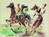 Garth Tapper, Apprehension, oil and pastel on paper