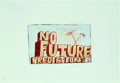 No Future Predictions by Shane Cotton, acrylic on paper, sold Feb 2012
