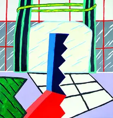 Gavin Chilcott, Meet me in the Sculpture Garden at 4, acrylic on canvas