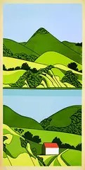 Robin White, Peninsula Landscape with Harbour Cone, silkscreen print, a/p