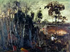 Scrub by Garth Tapper, oil on board, offered Feb 2012